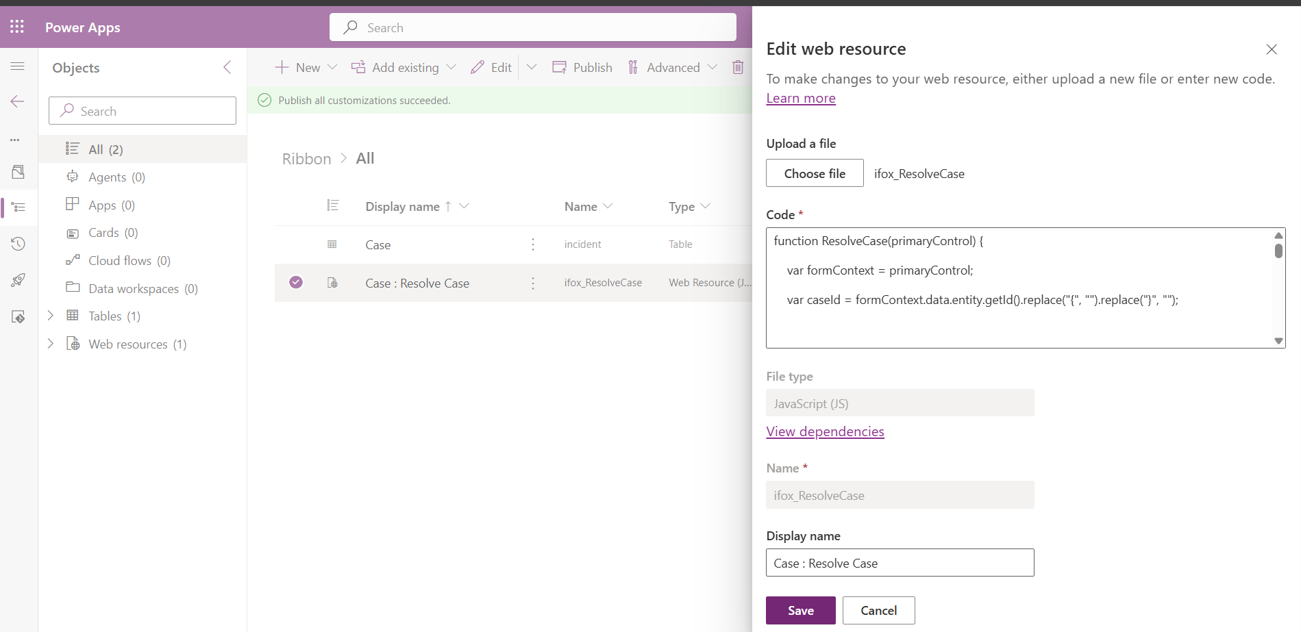Web Resource Configuration
